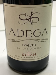 Adega on 45th Estate Winery Syrah 2012